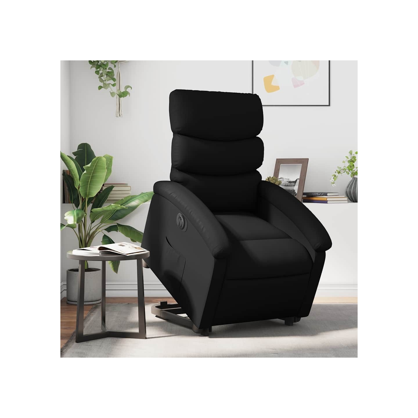 Fauteuil inclinable électrique noir similicuir