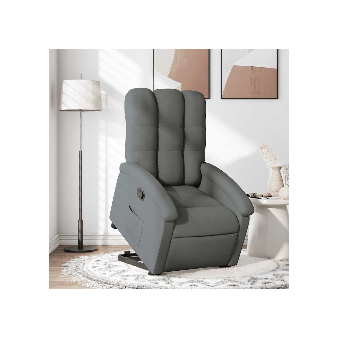 Fauteuil inclinable Gris foncé Tissu