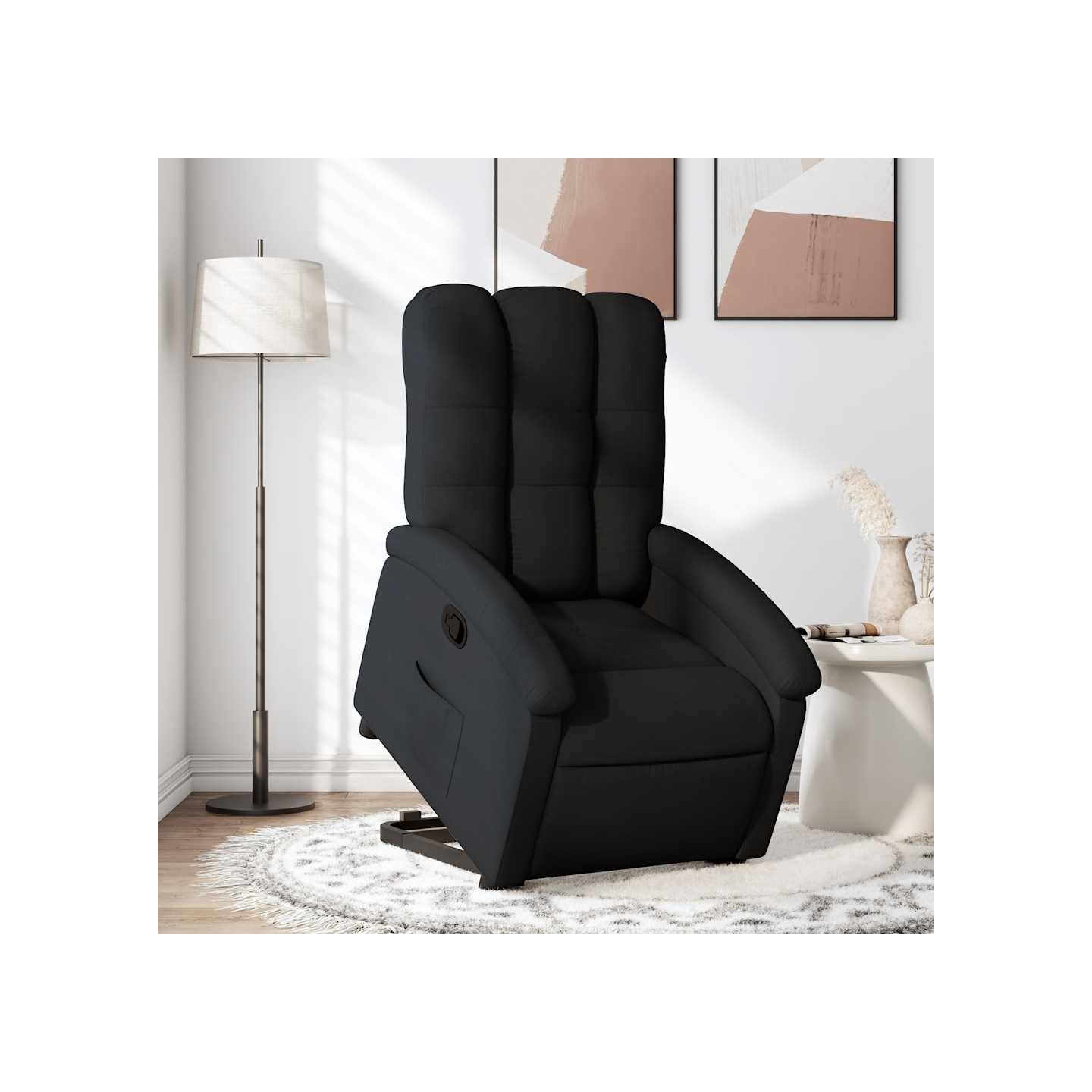 Fauteuil inclinable noir tissu