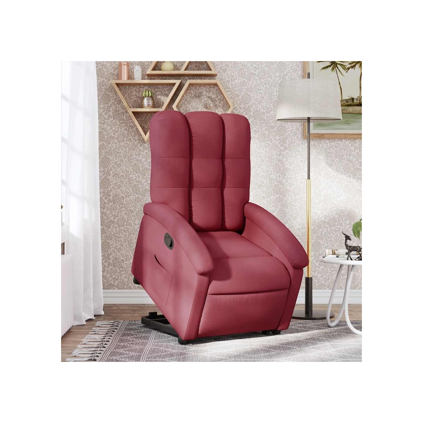 Fauteuil inclinable rouge bordeaux tissu