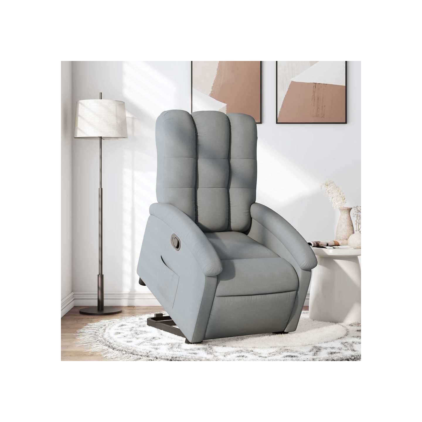 Fauteuil inclinable Gris clair Tissu