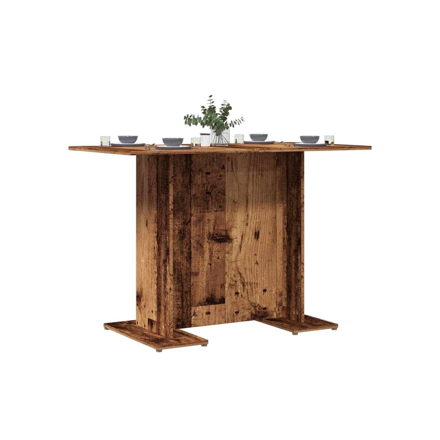 Table à manger vieux bois 110 x 60 x 75 cm bois ingénierie