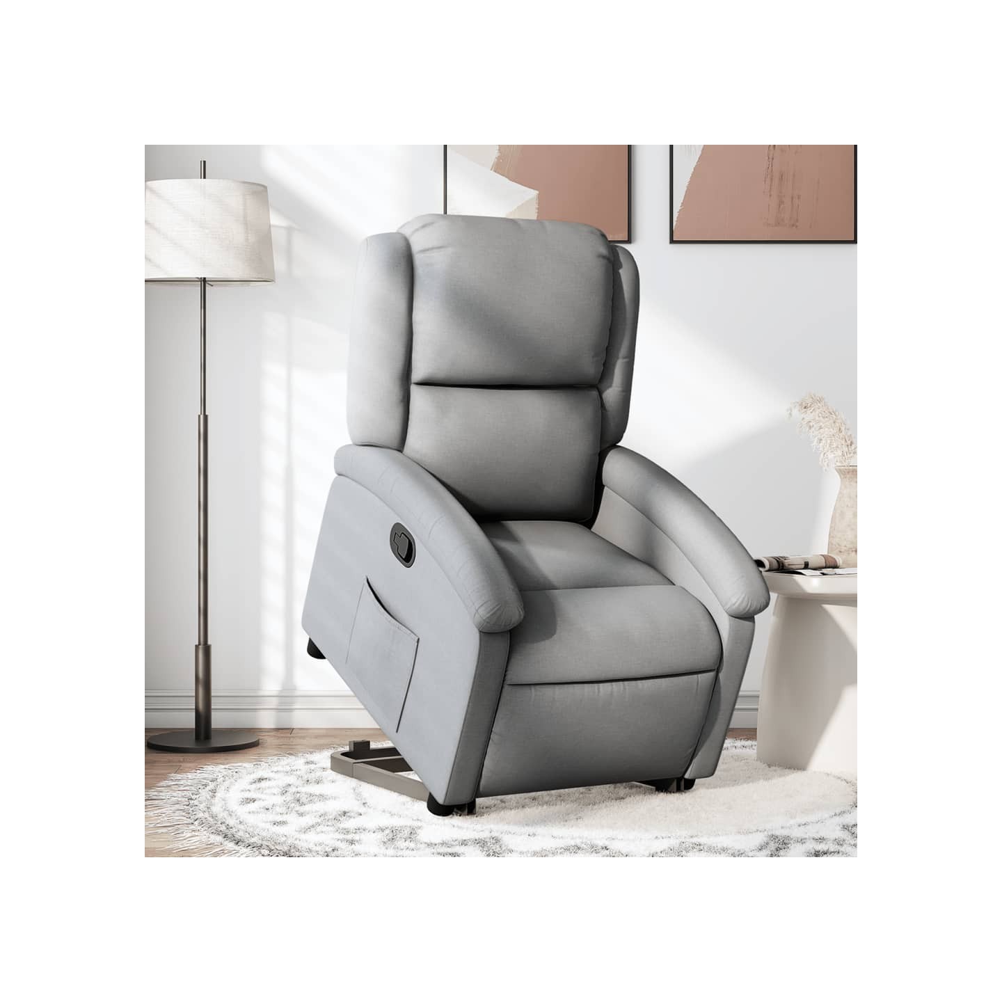 Fauteuil inclinable Gris clair Tissu