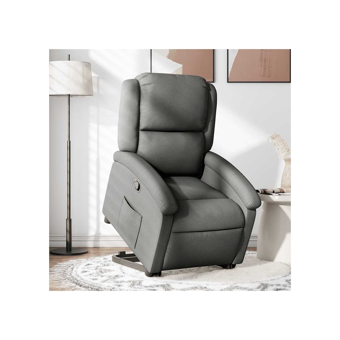 Fauteuil inclinable Gris foncé Tissu