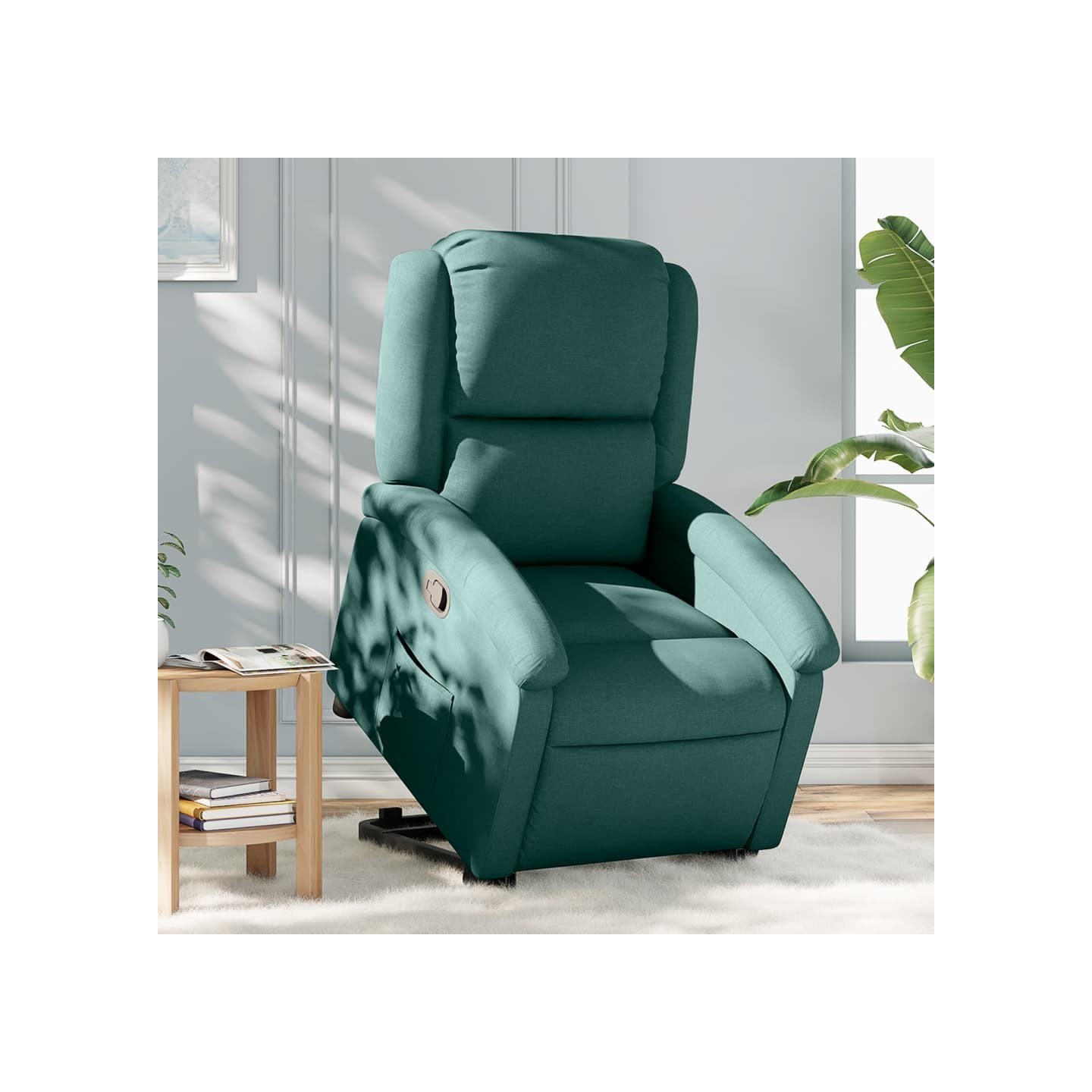 Fauteuil inclinable vert foncé tissu