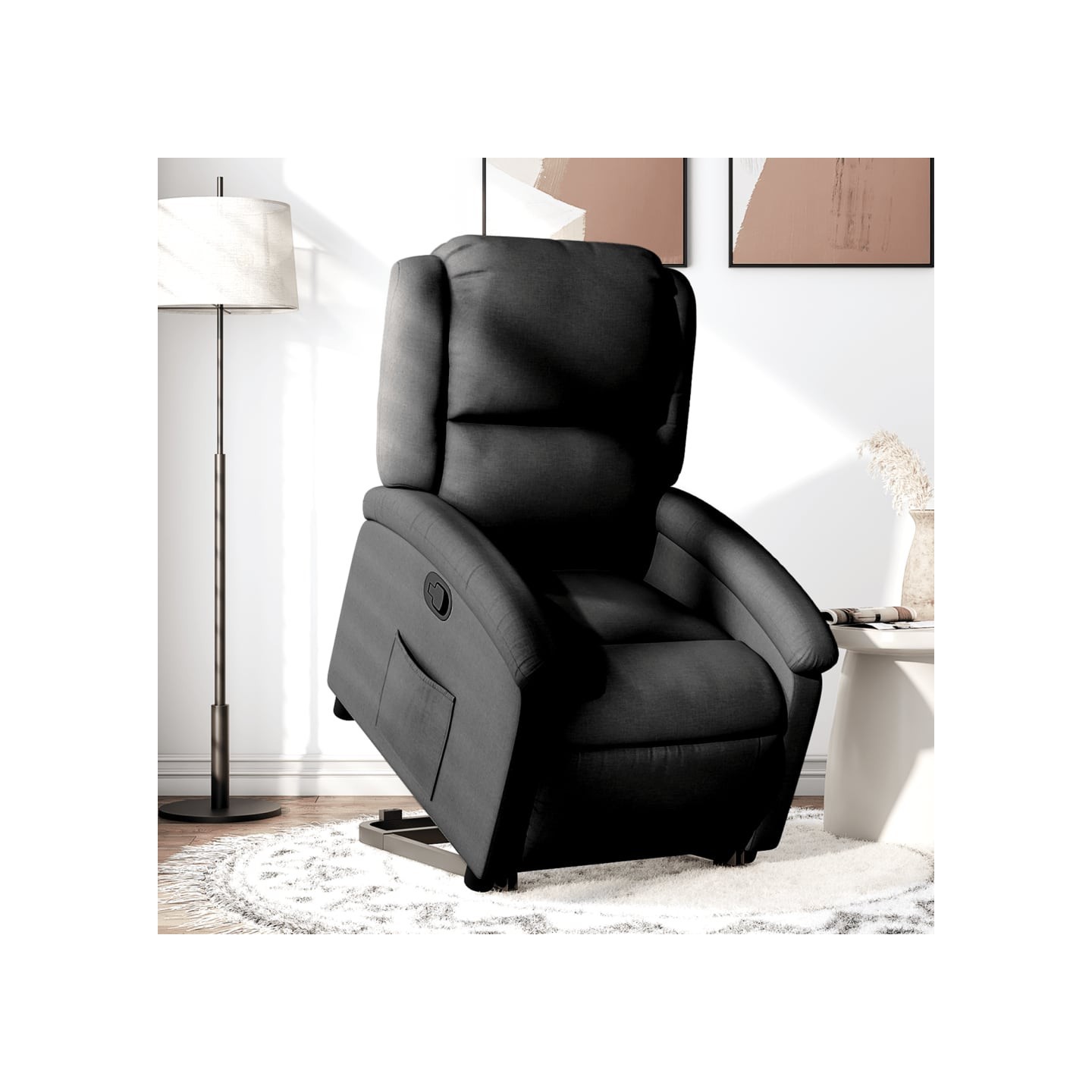 Fauteuil inclinable noir tissu