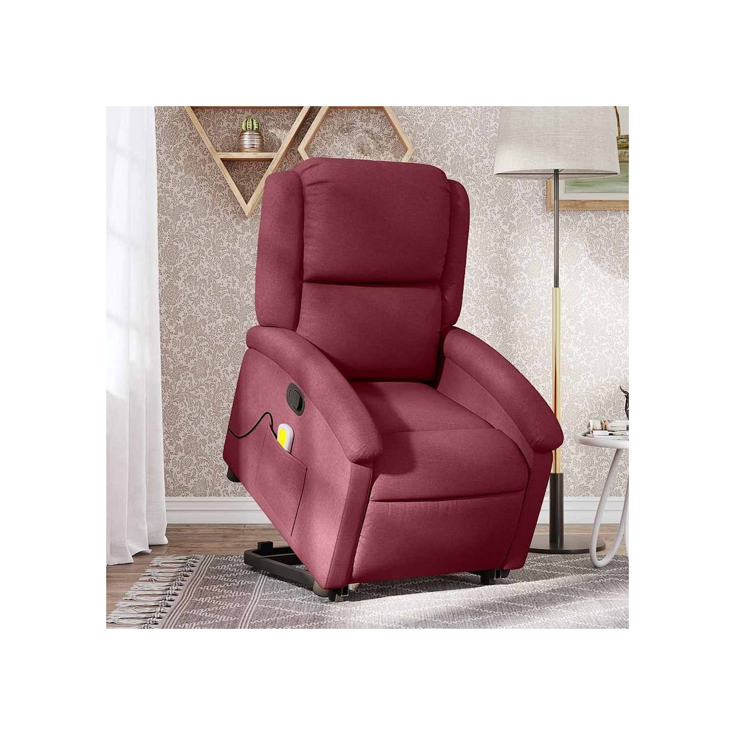 Fauteuil inclinable rouge bordeaux tissu