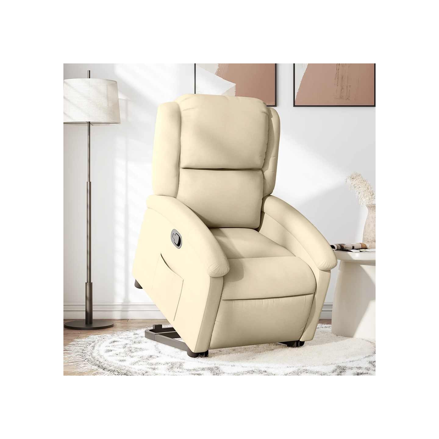 Fauteuil inclinable Crème Tissu