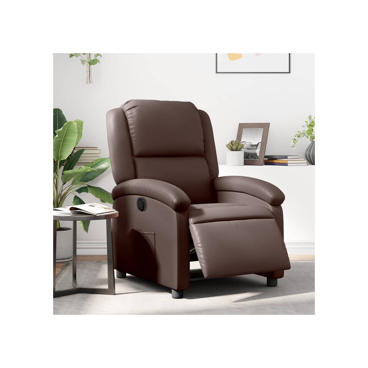 Fauteuil inclinable électrique Marron Similicuir