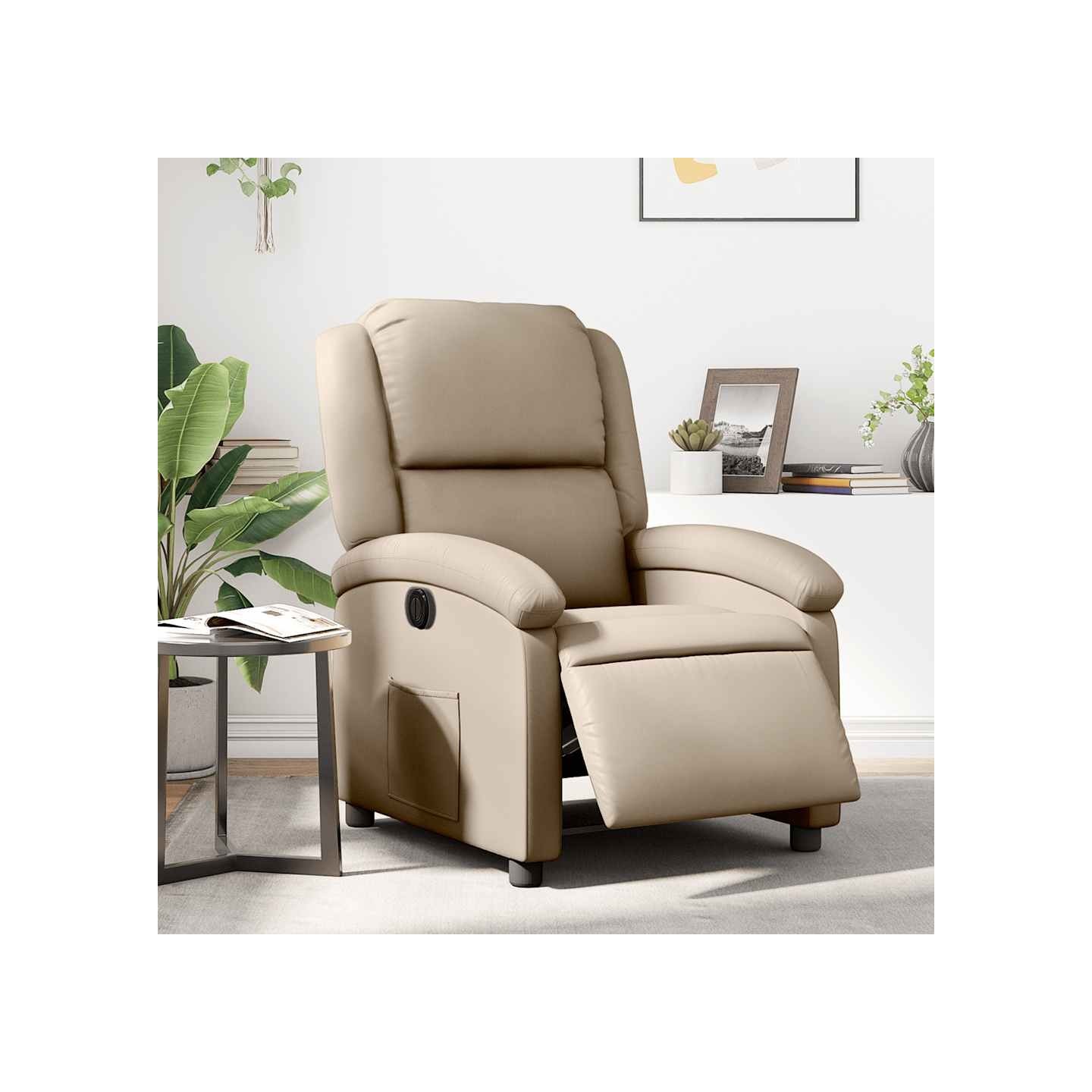 Fauteuil inclinable électrique Cappuccino Similicuir