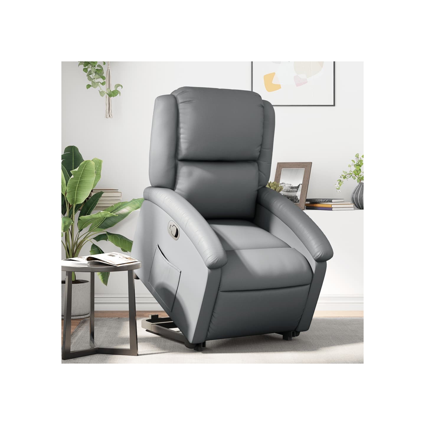 Fauteuil inclinable Gris Similicuir