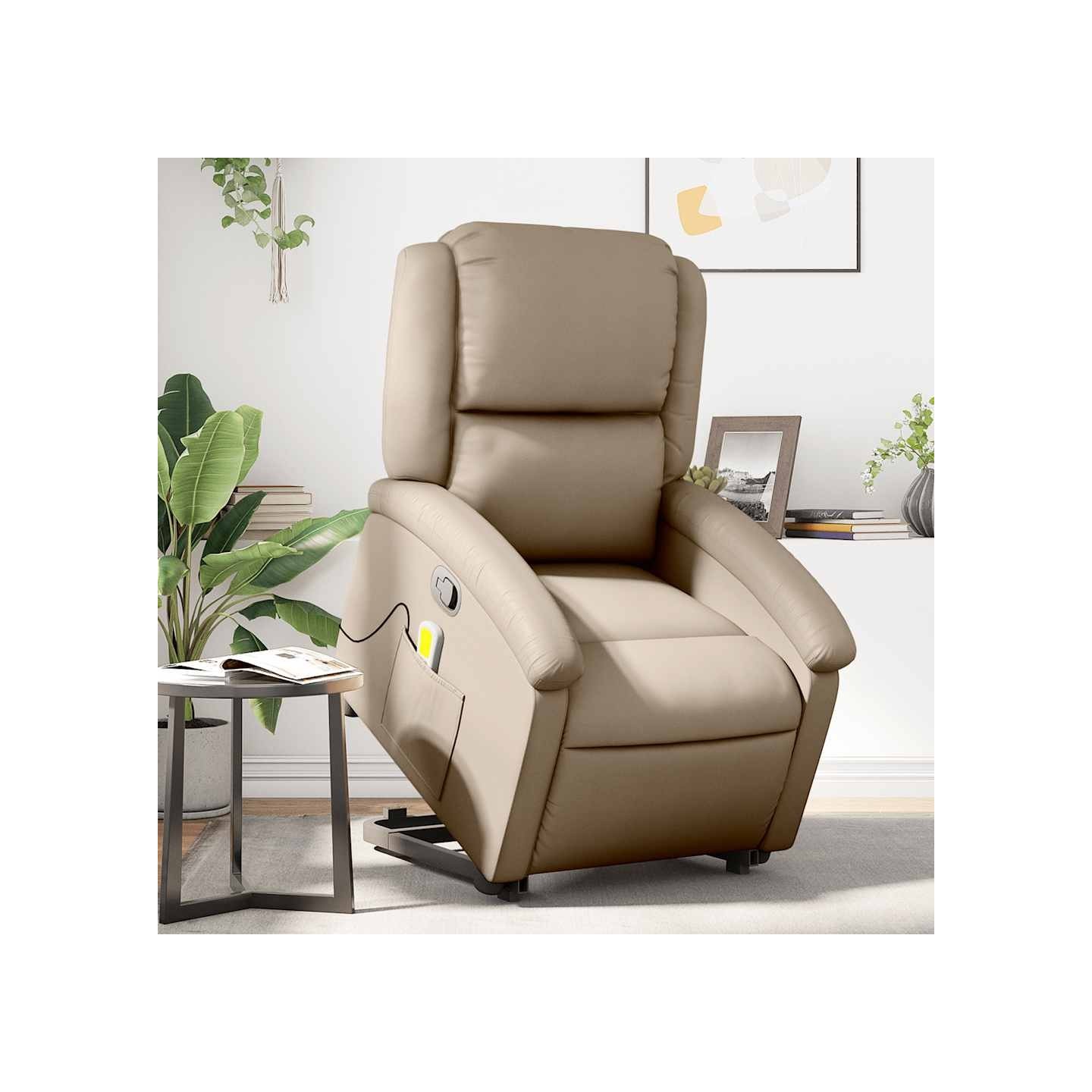 Fauteuil inclinable de massage Cappuccino Similicuir