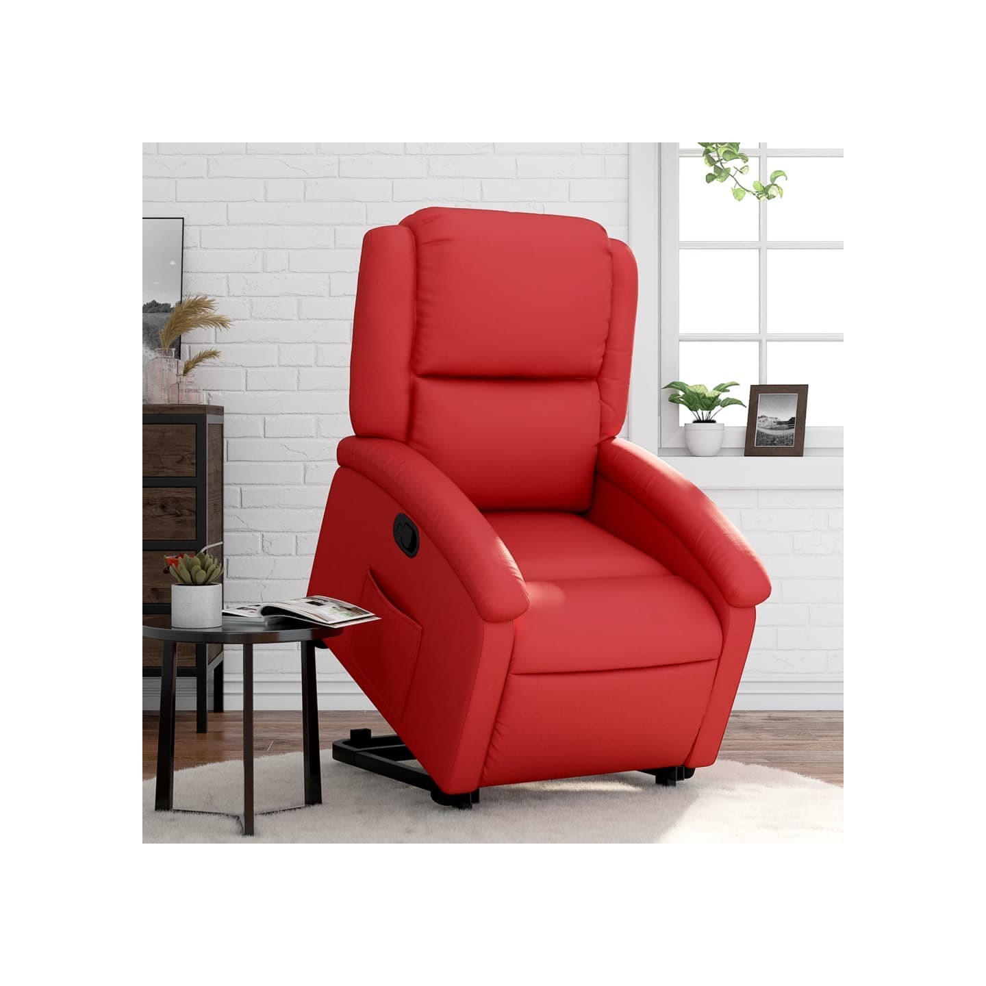 Fauteuil inclinable Rouge Similicuir