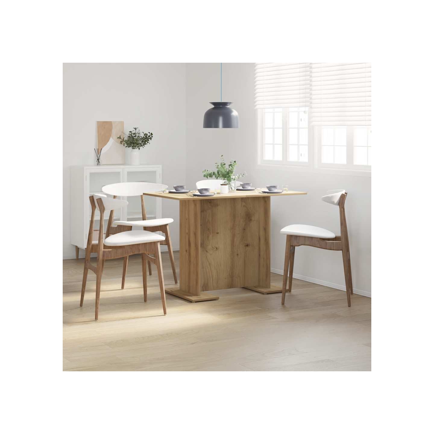 Table à manger chêne artisanal 110 x 60 x 75 cm bois ingénierie