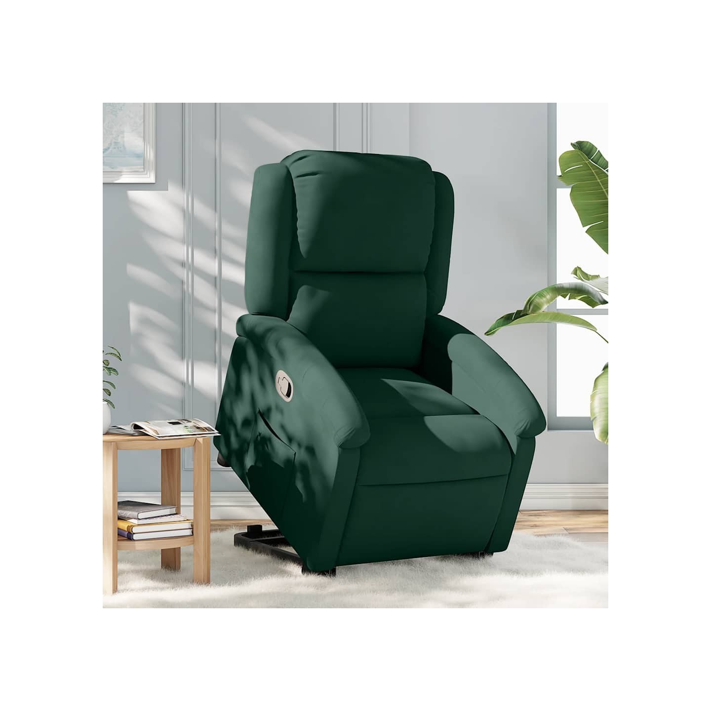 Fauteuil inclinable Vert foncé Velours