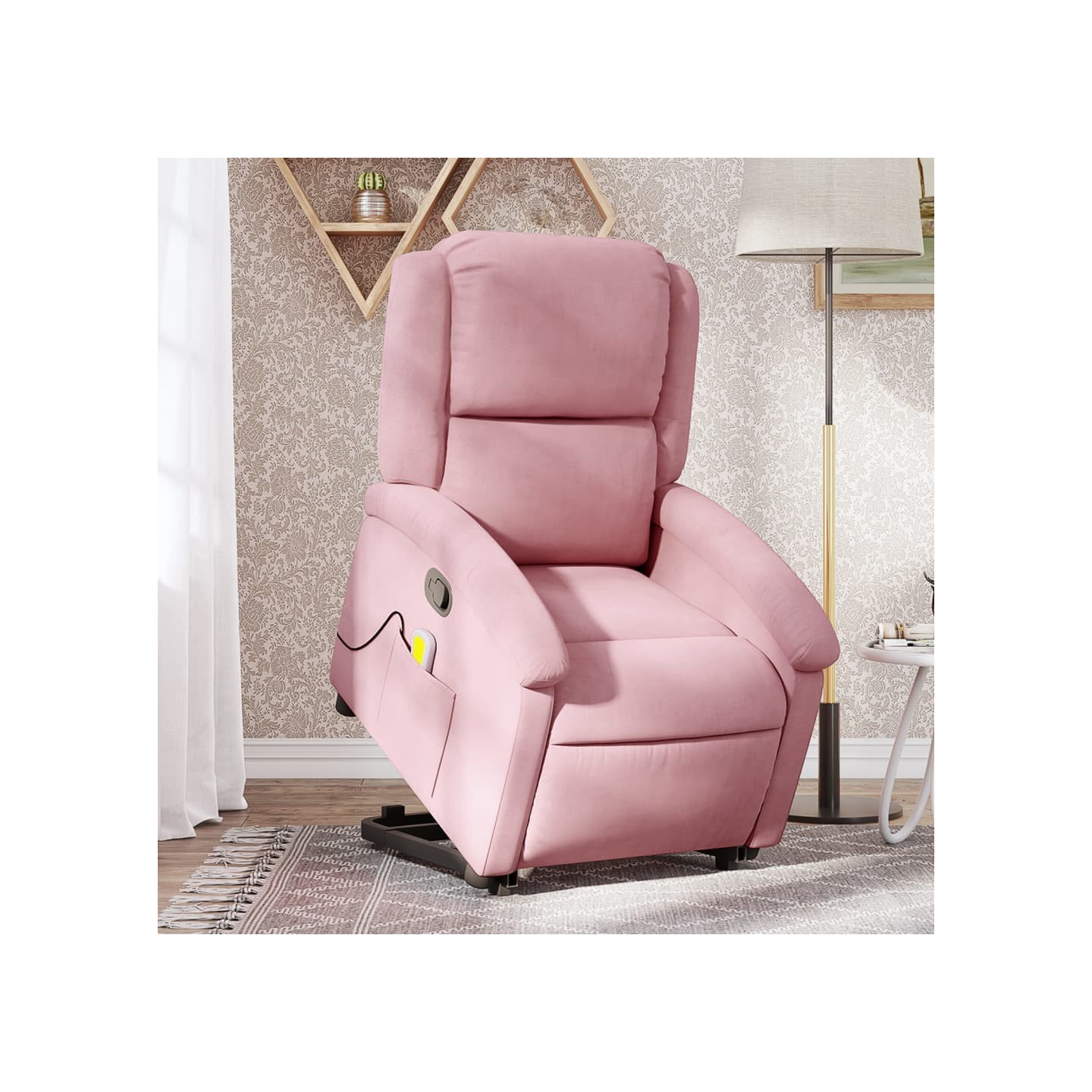 Fauteuil de massage inclinable Rose Velours