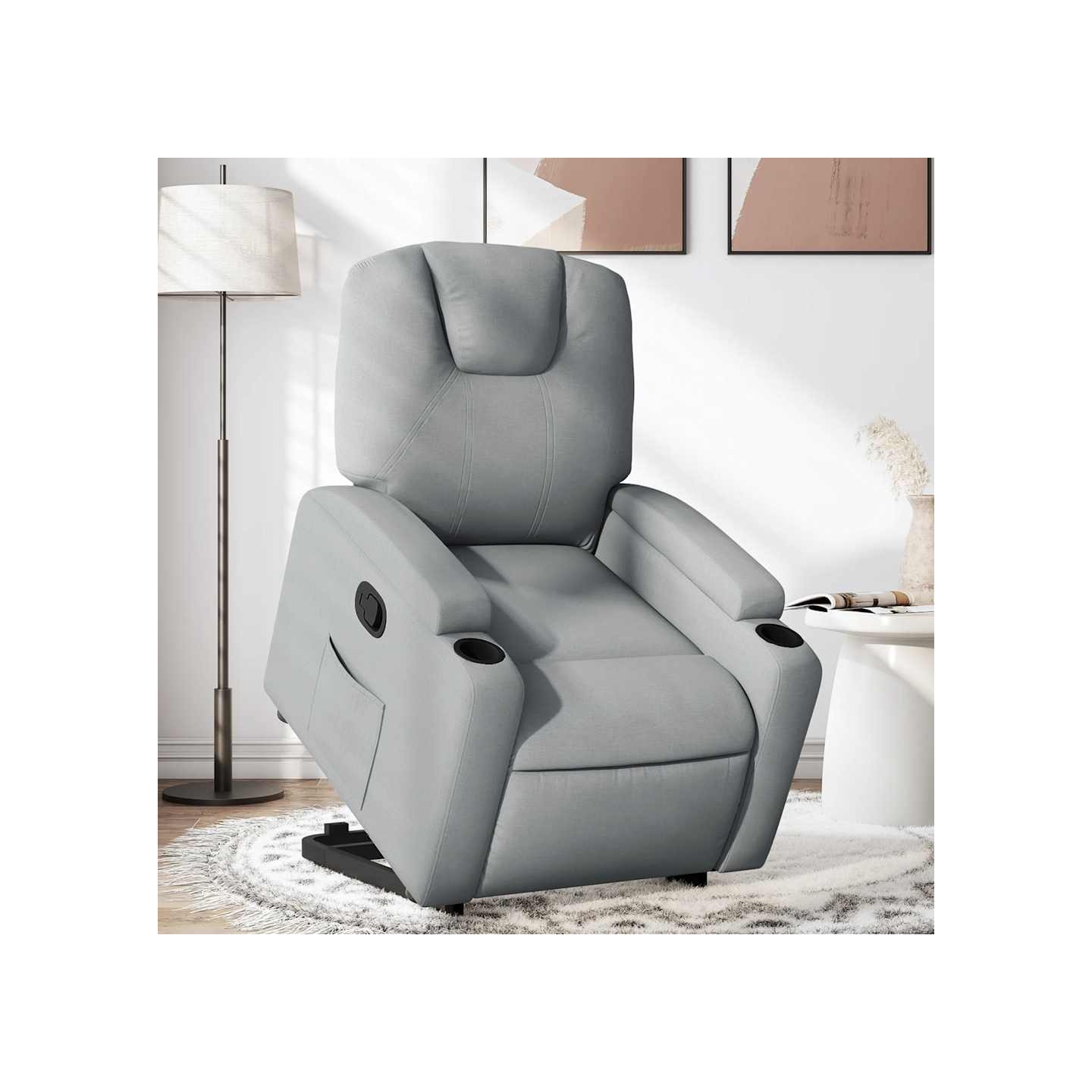 Fauteuil inclinable Gris clair Tissu