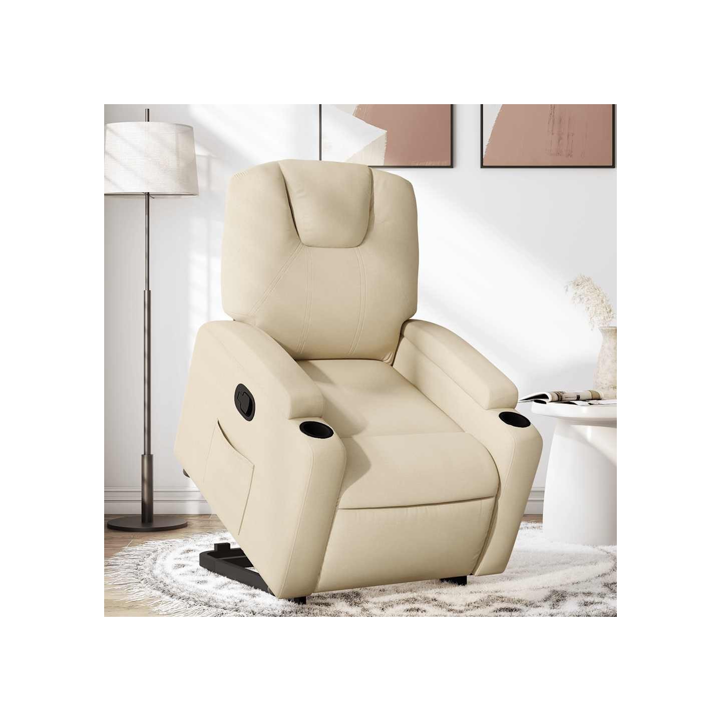 Fauteuil inclinable Crème Tissu