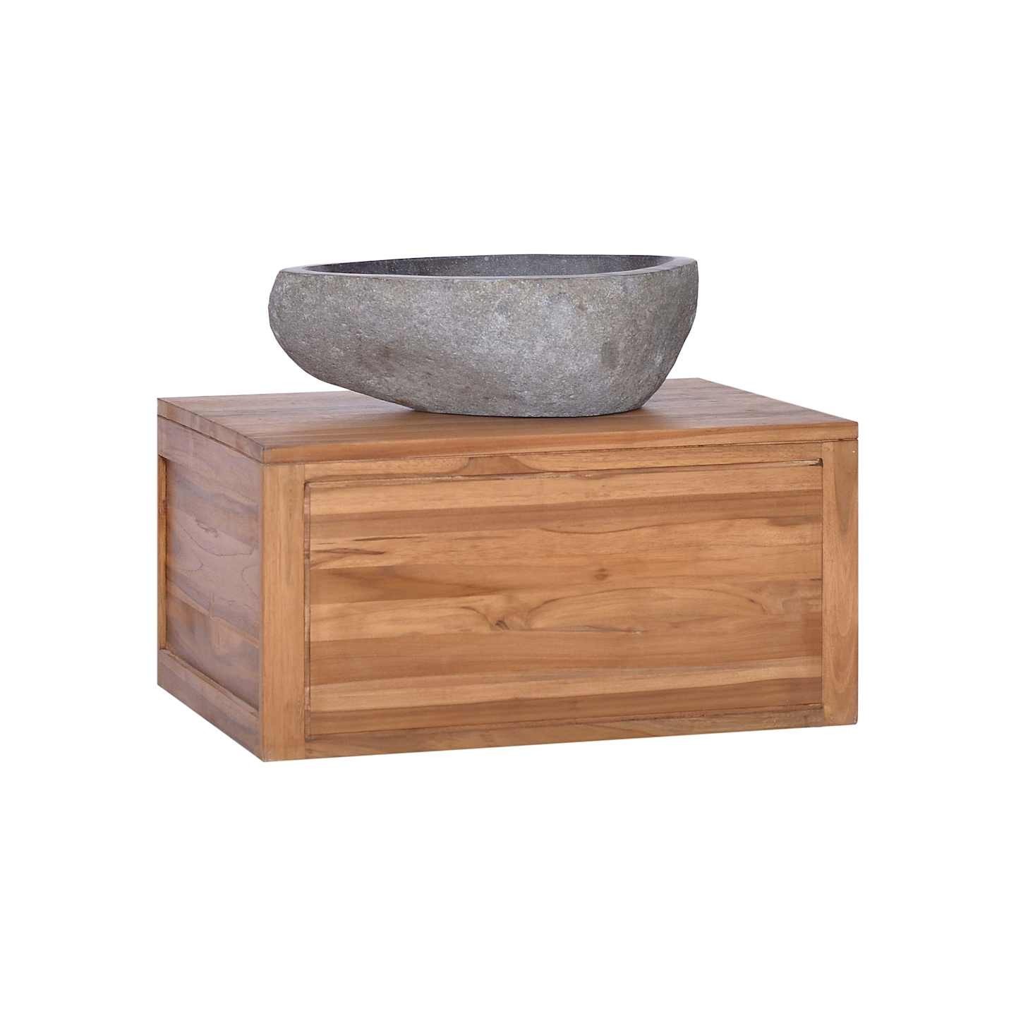 Armoire murale de salle de bain 60x45x30 cm Bois de teck massif