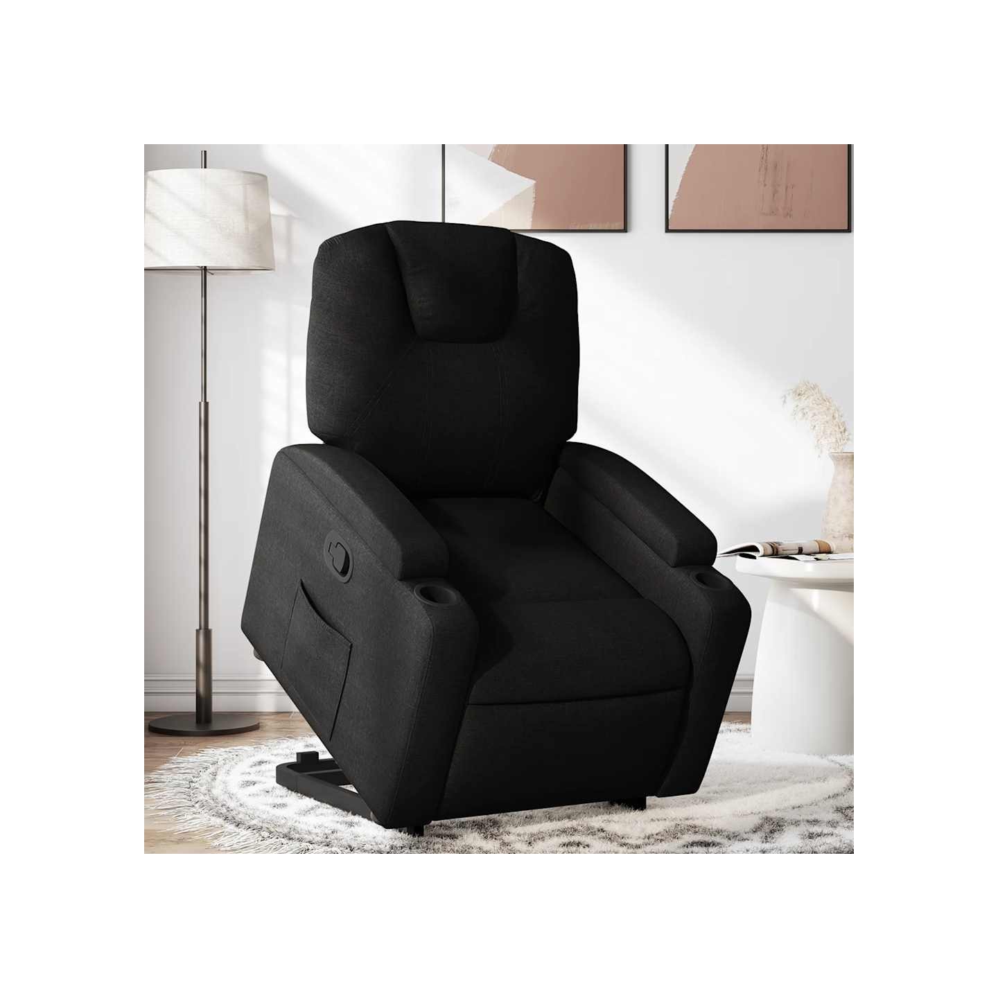 Fauteuil inclinable noir tissu
