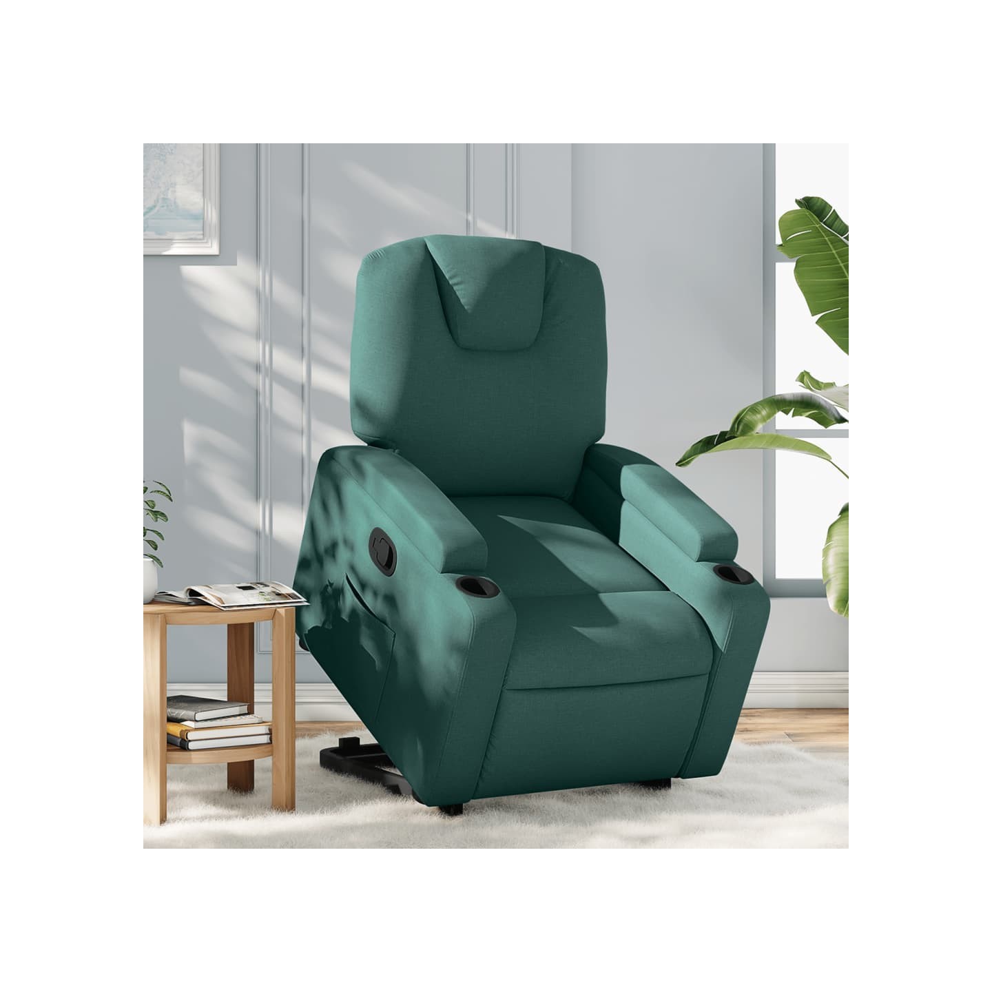 Fauteuil inclinable vert foncé tissu