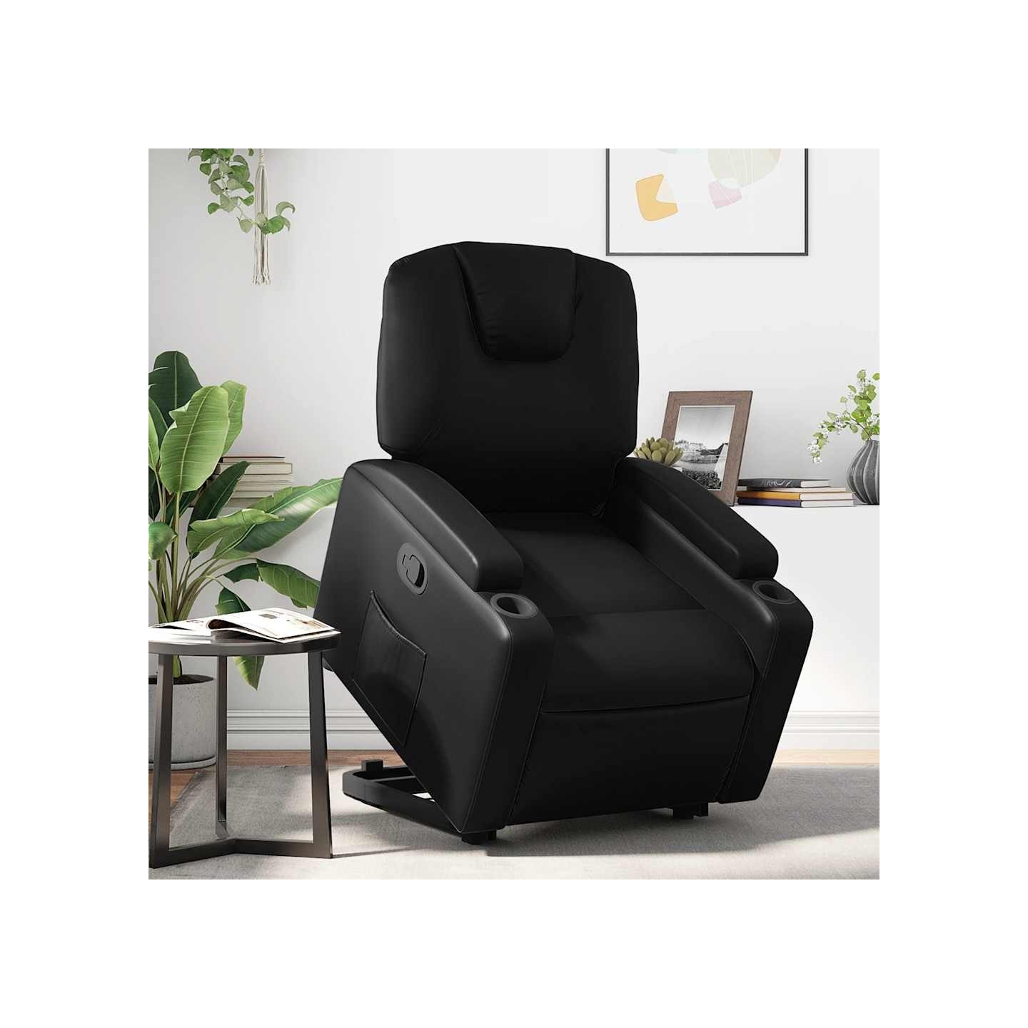 Fauteuil inclinable Noir Similicuir