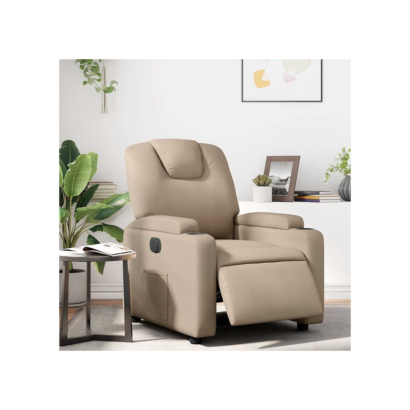 Fauteuil inclinable électrique Cappuccino Similicuir