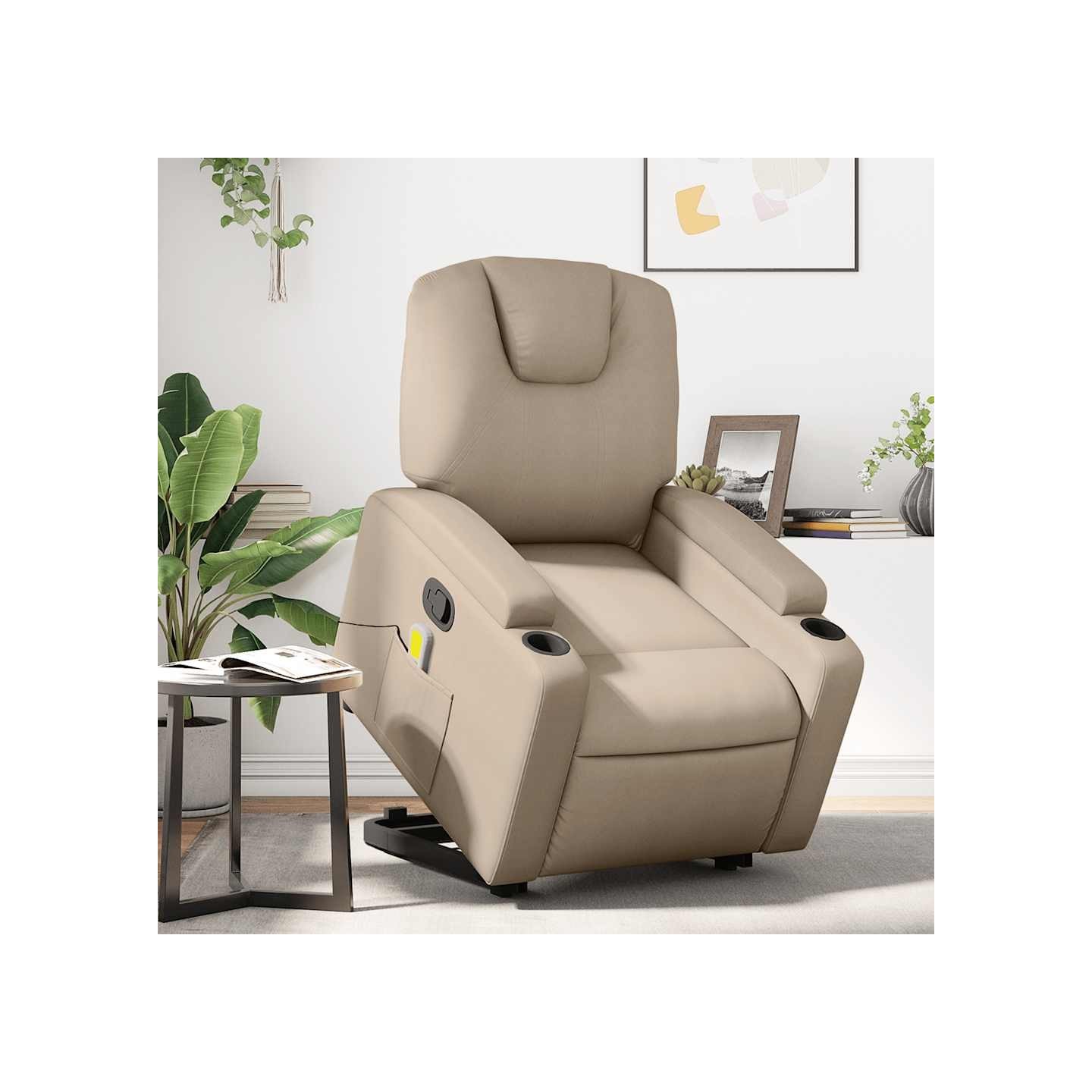 Fauteuil inclinable de massage Cappuccino Similicuir