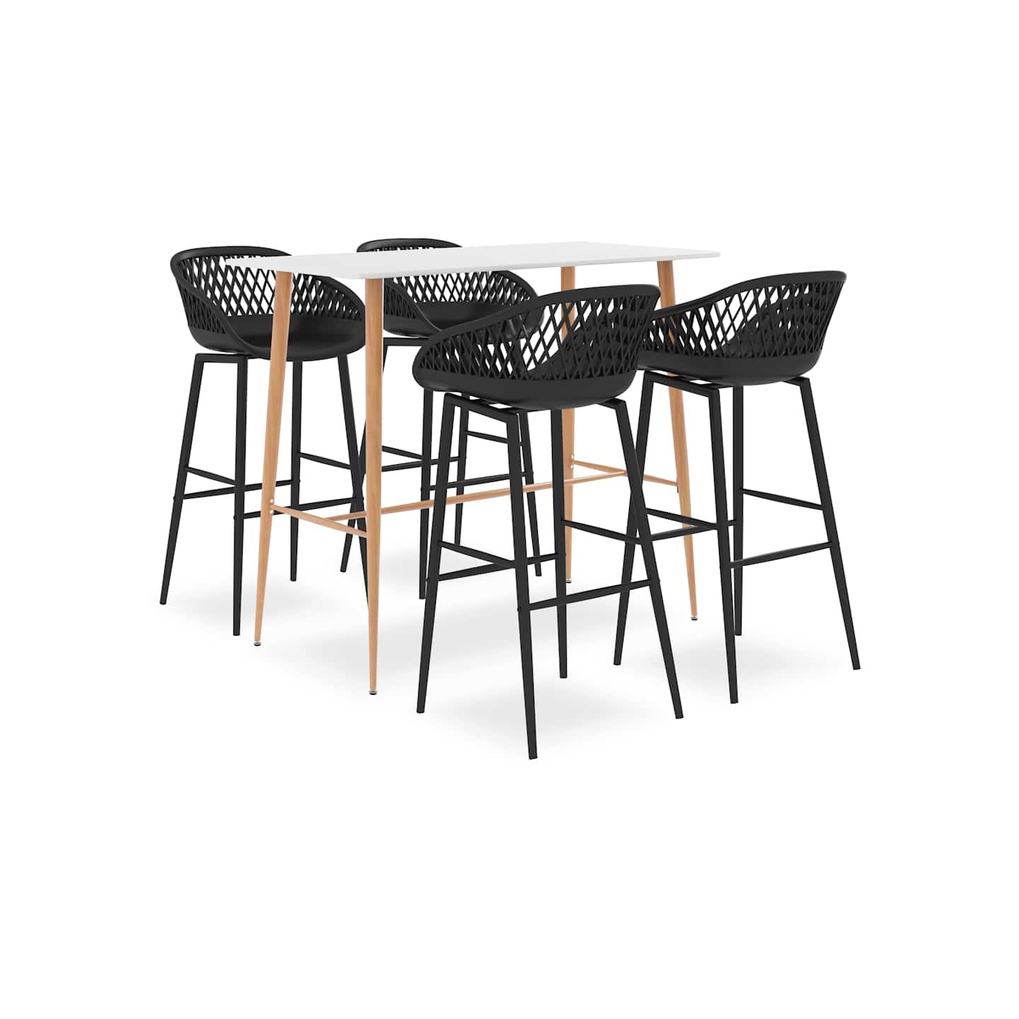 Ensemble de bar 5 pcs Blanc et noir