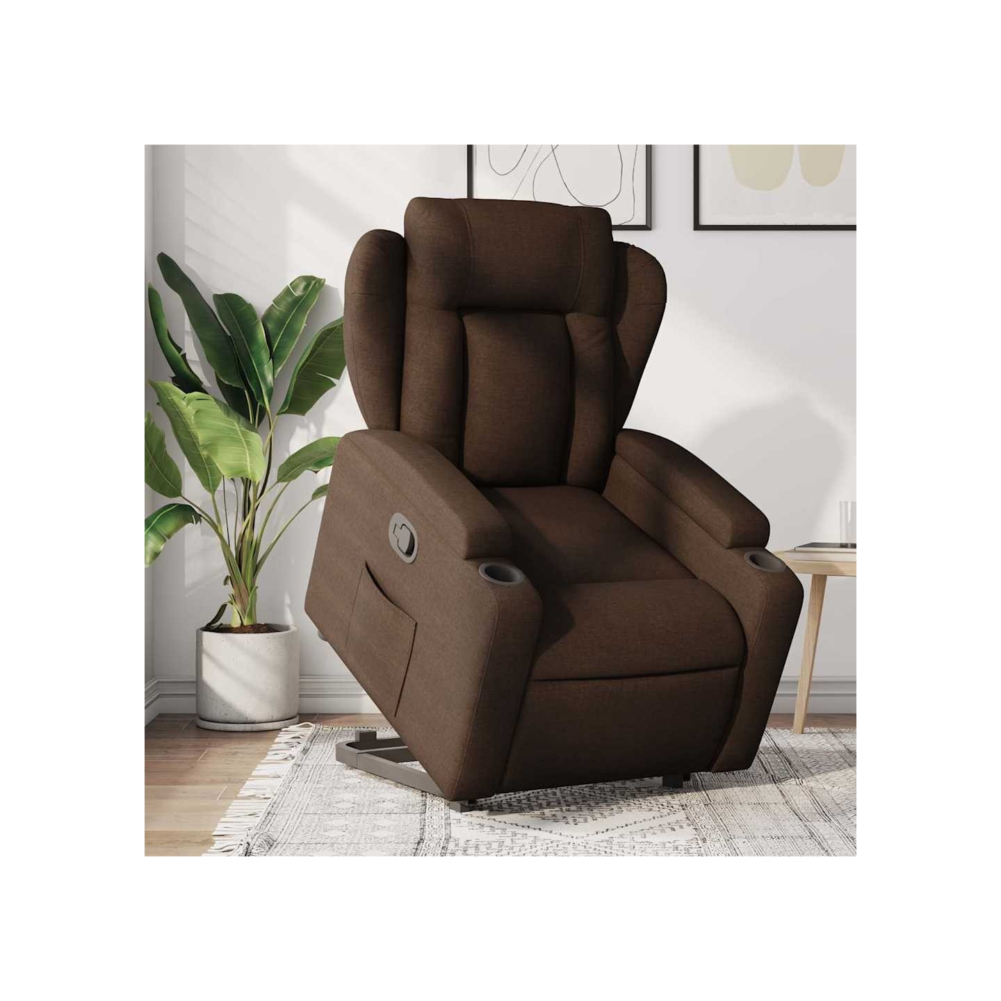 Fauteuil inclinable Marron Tissu
