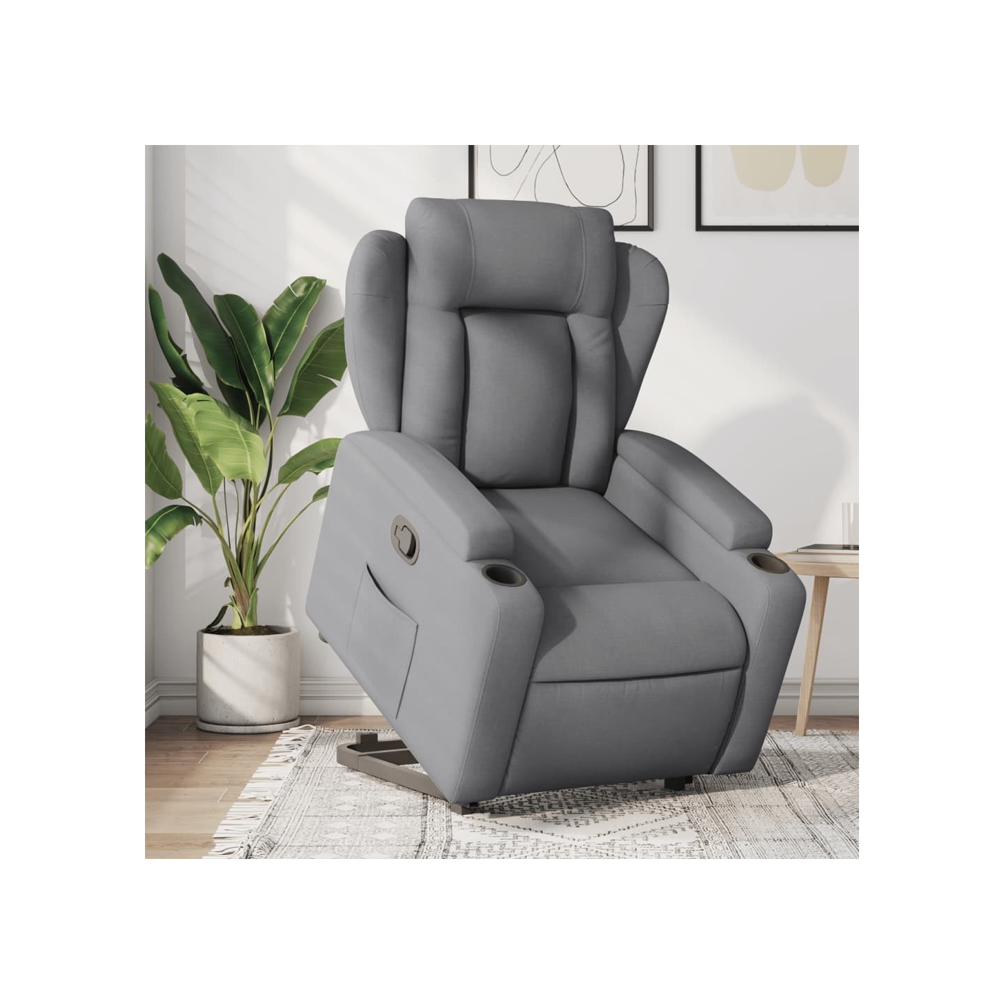 Fauteuil inclinable Gris clair Tissu