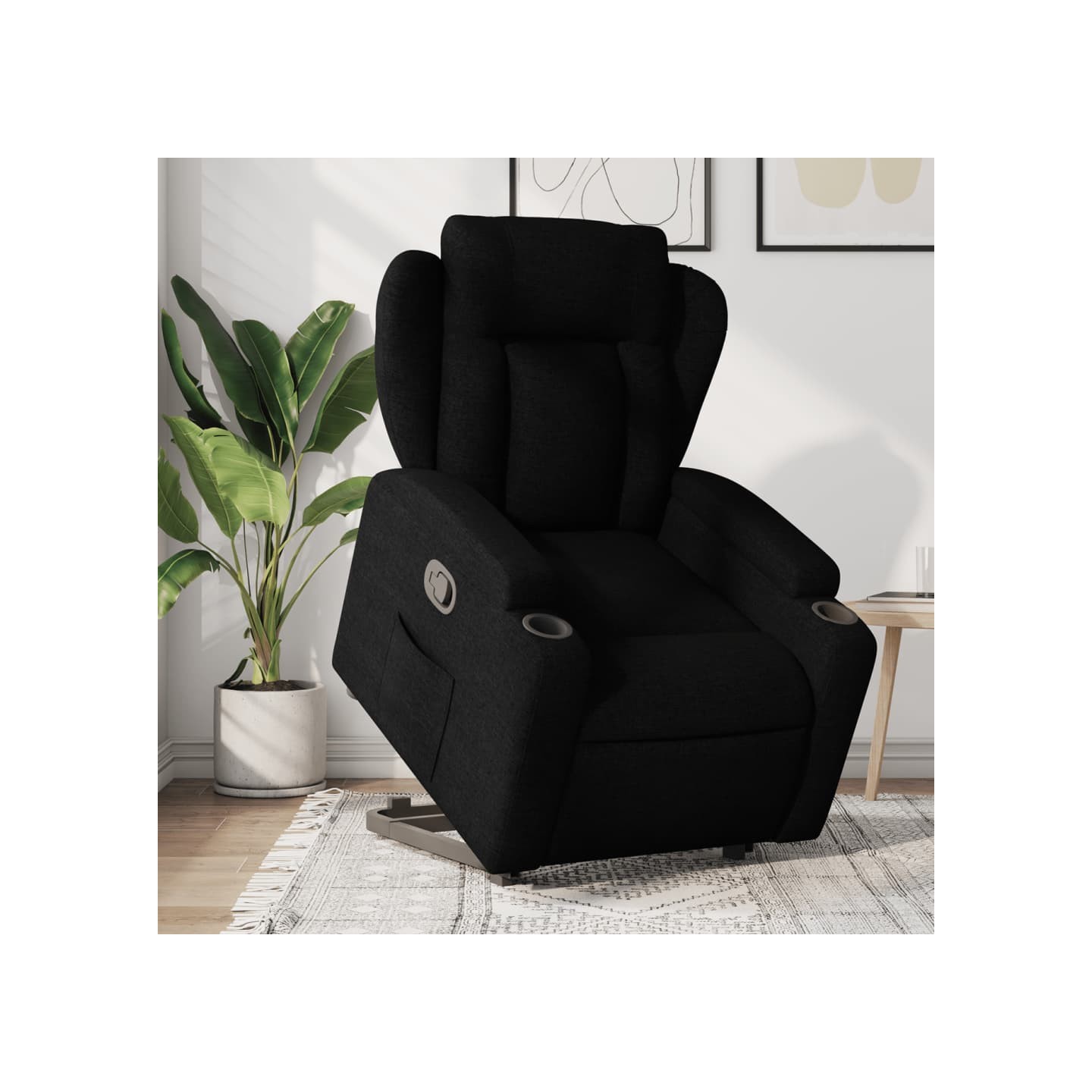 Fauteuil inclinable noir tissu