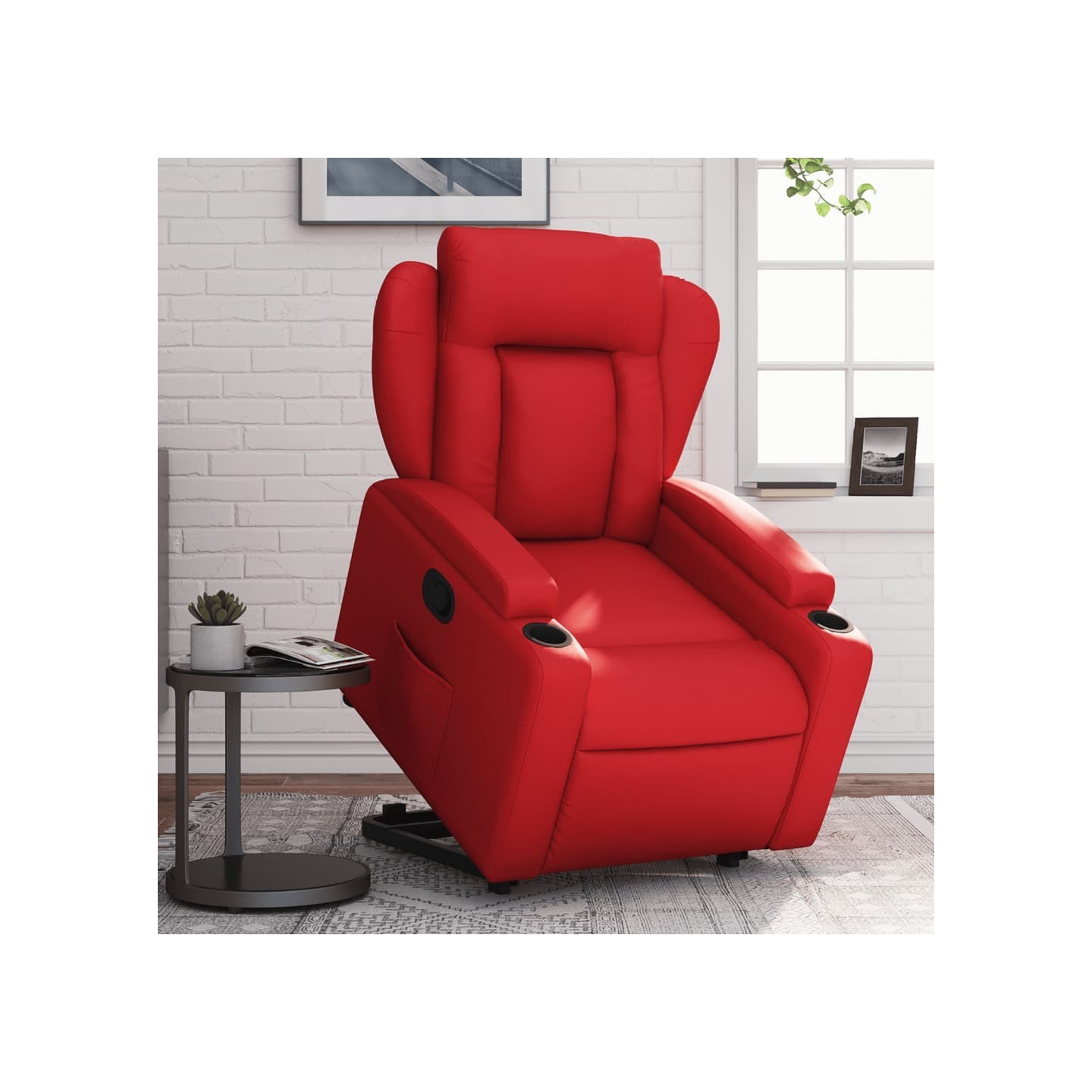 Fauteuil inclinable Rouge Similicuir