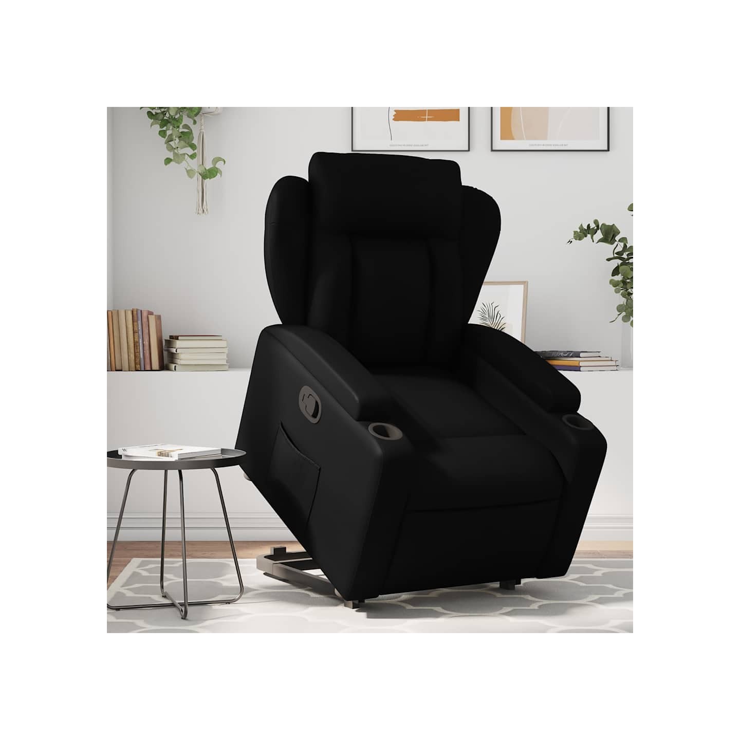 Fauteuil inclinable Noir Similicuir