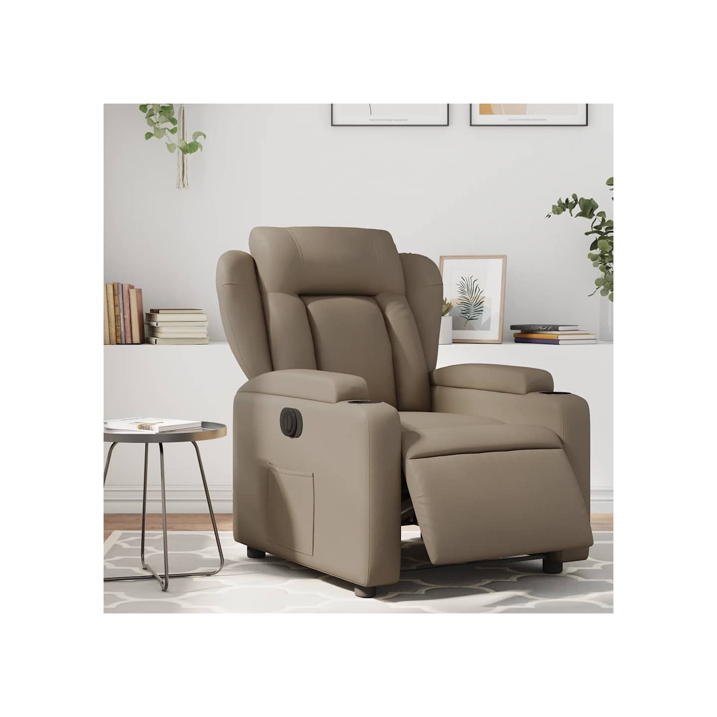 Fauteuil inclinable électrique Cappuccino Similicuir