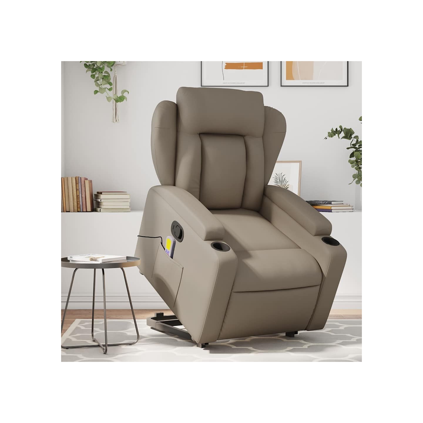 Fauteuil inclinable de massage Cappuccino Similicuir