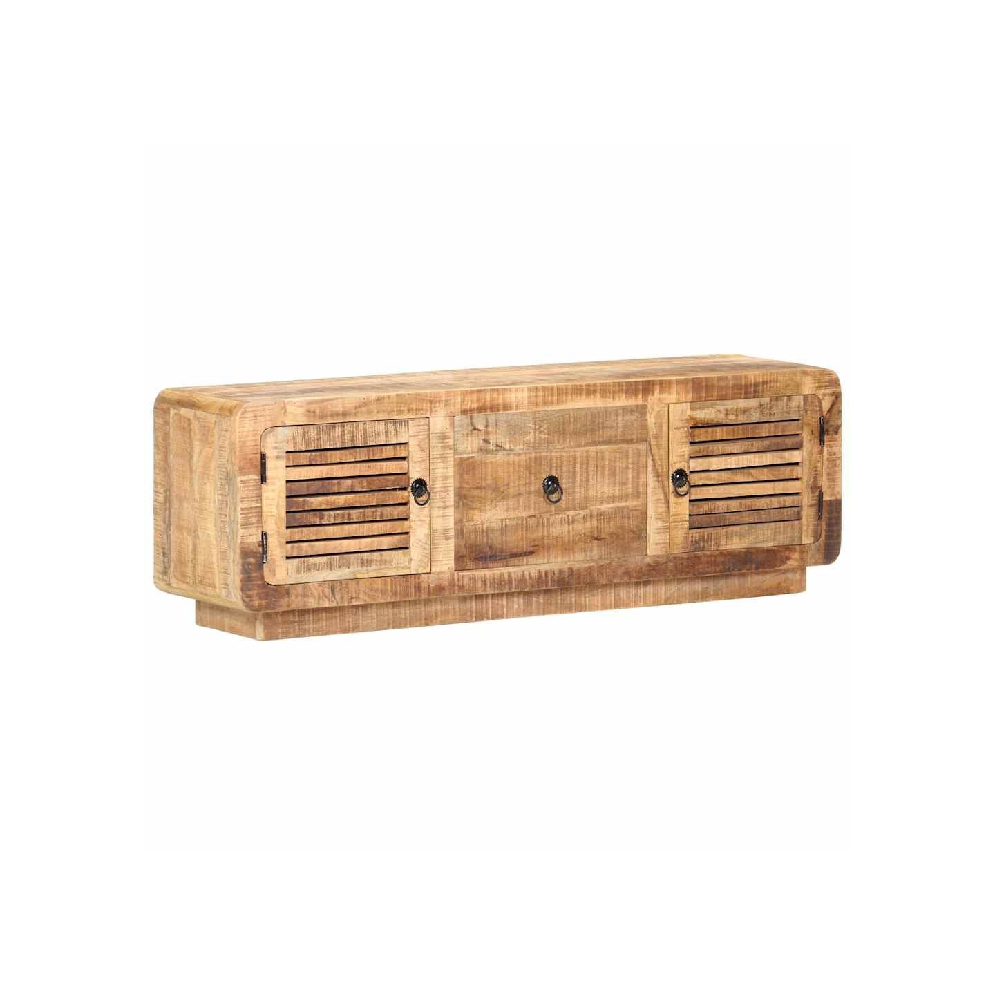 Meuble TV 120x30x40 cm Bois de manguier brut