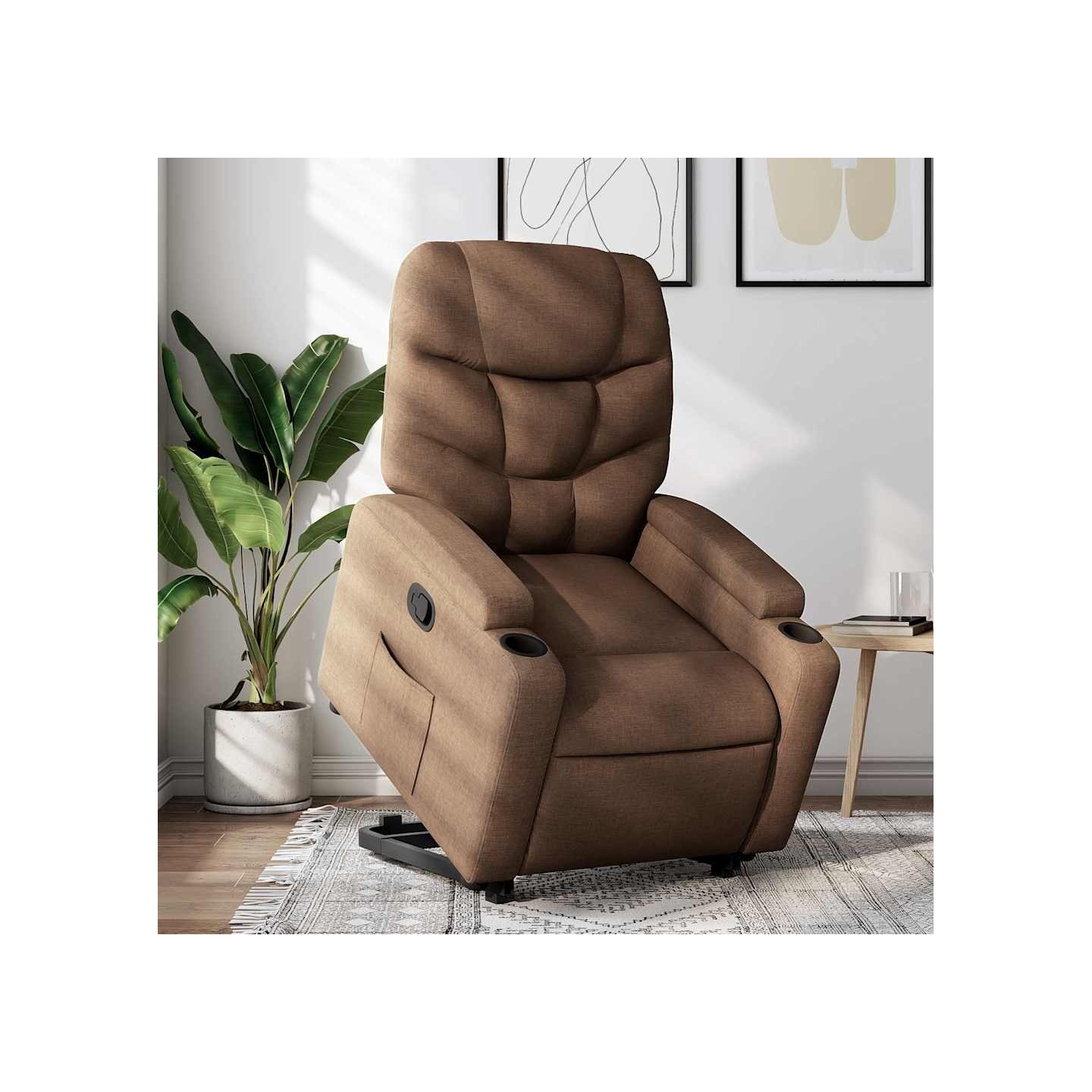 Fauteuil inclinable Marron Tissu