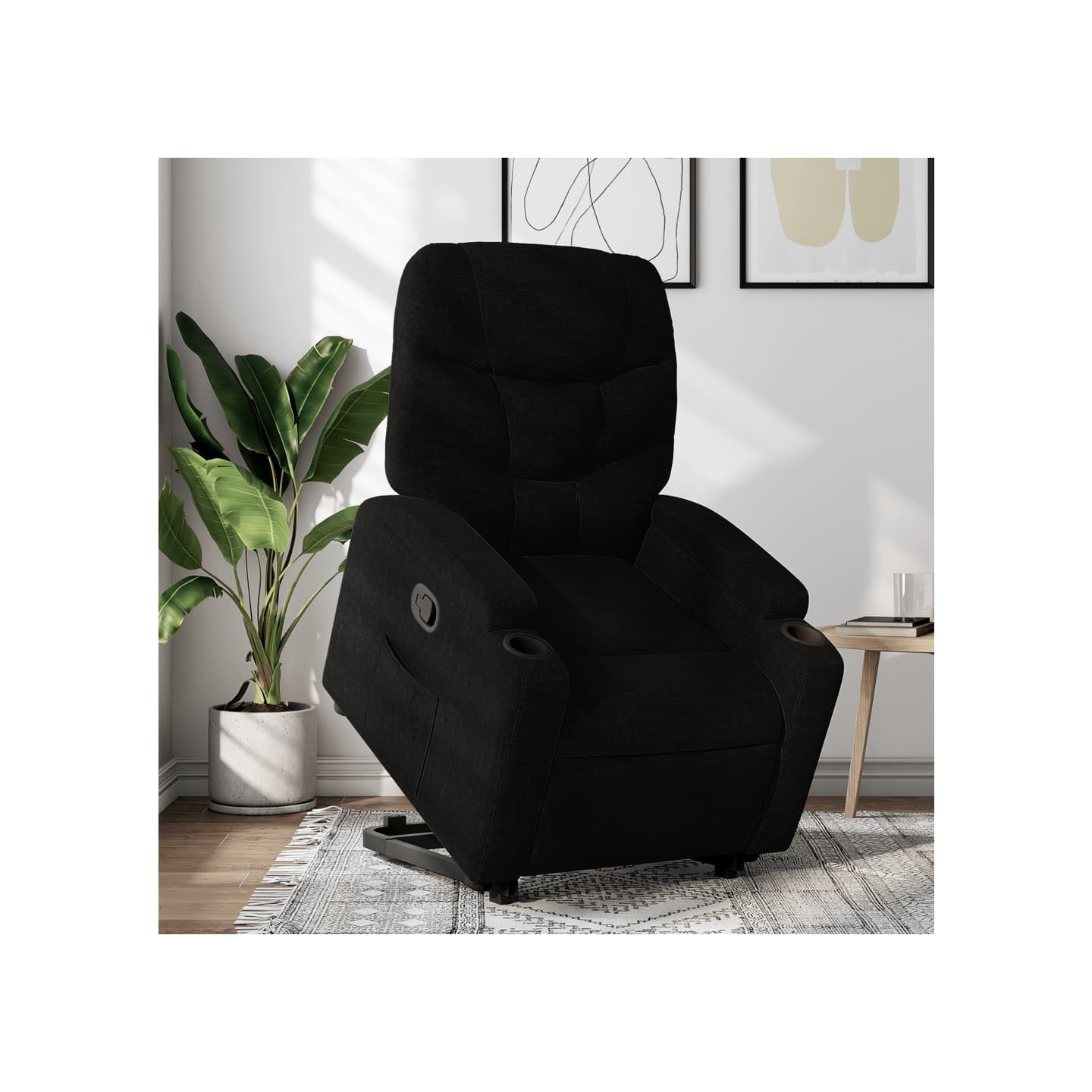 Fauteuil inclinable noir tissu