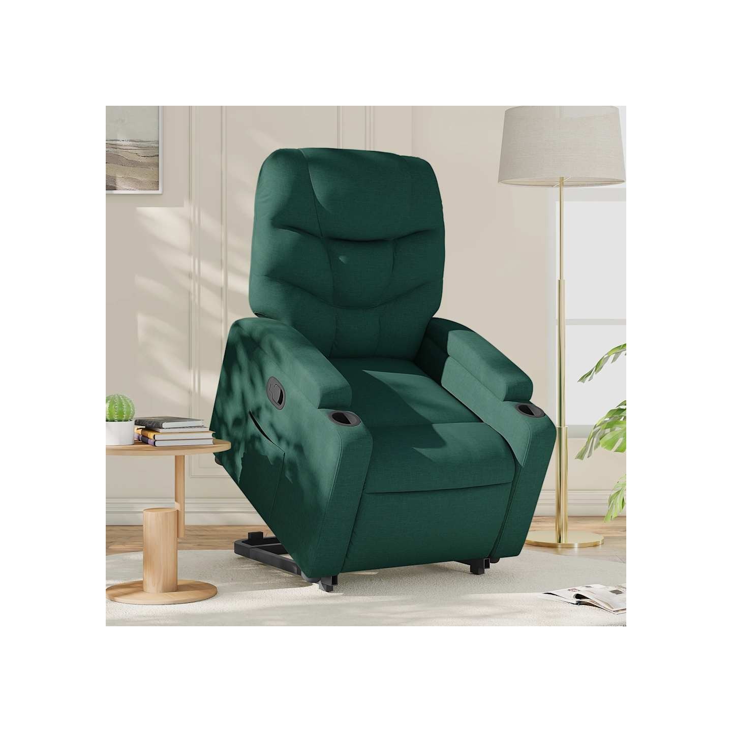 Fauteuil inclinable vert foncé tissu