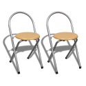 Jeu de bar petit-déjeuner pliable avec 2 chaises