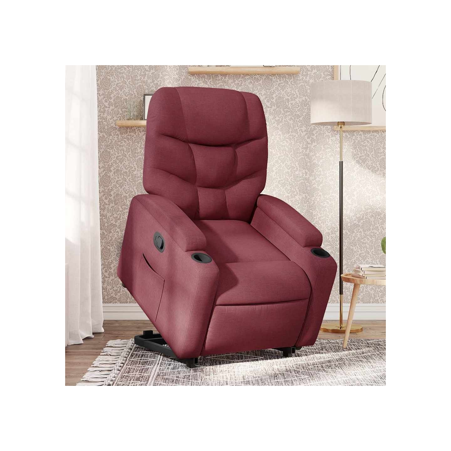 Fauteuil inclinable rouge bordeaux tissu