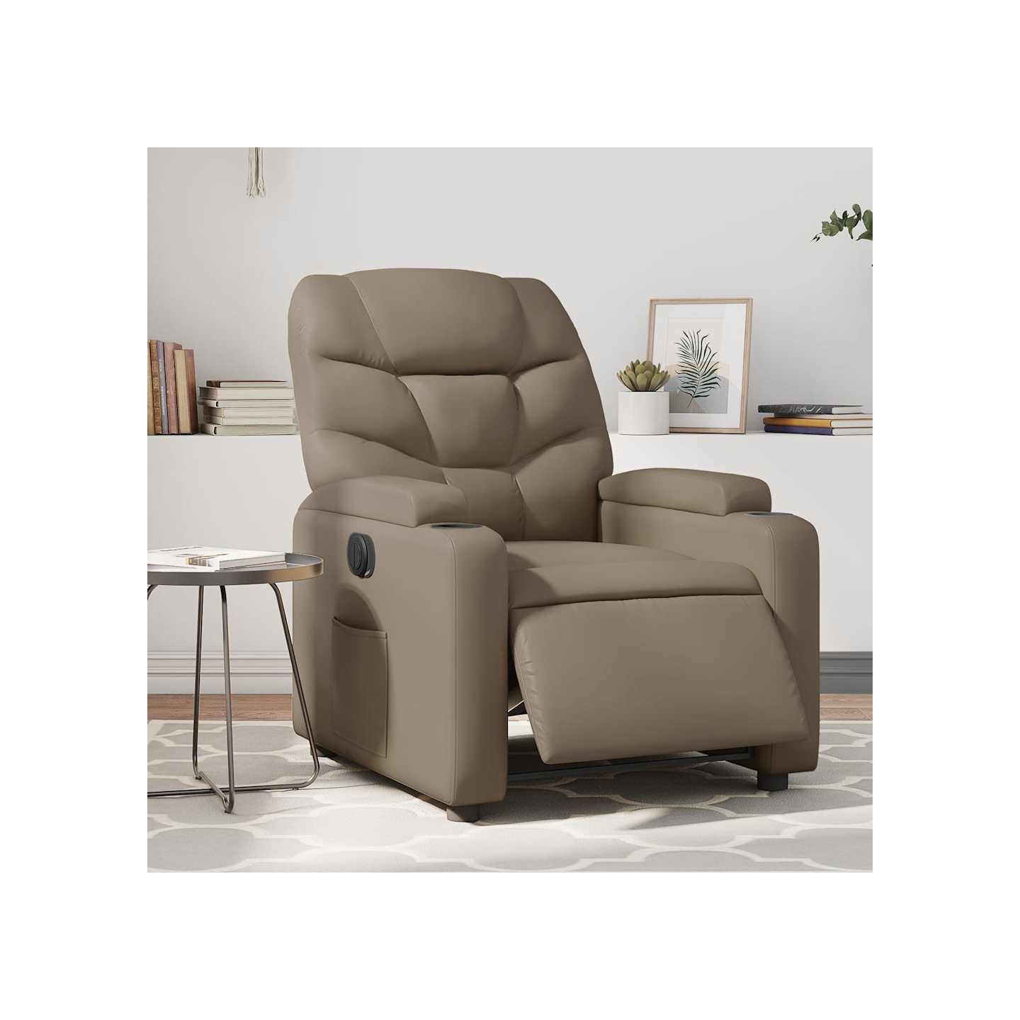 Fauteuil inclinable électrique Cappuccino Similicuir