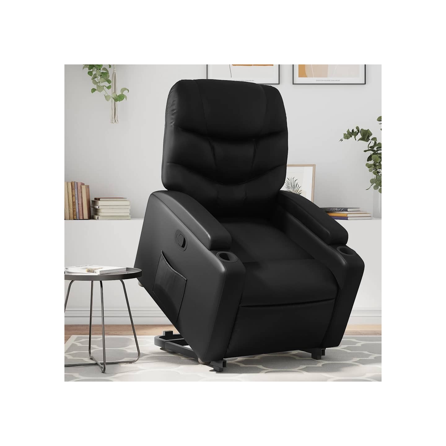 Fauteuil inclinable Noir Similicuir