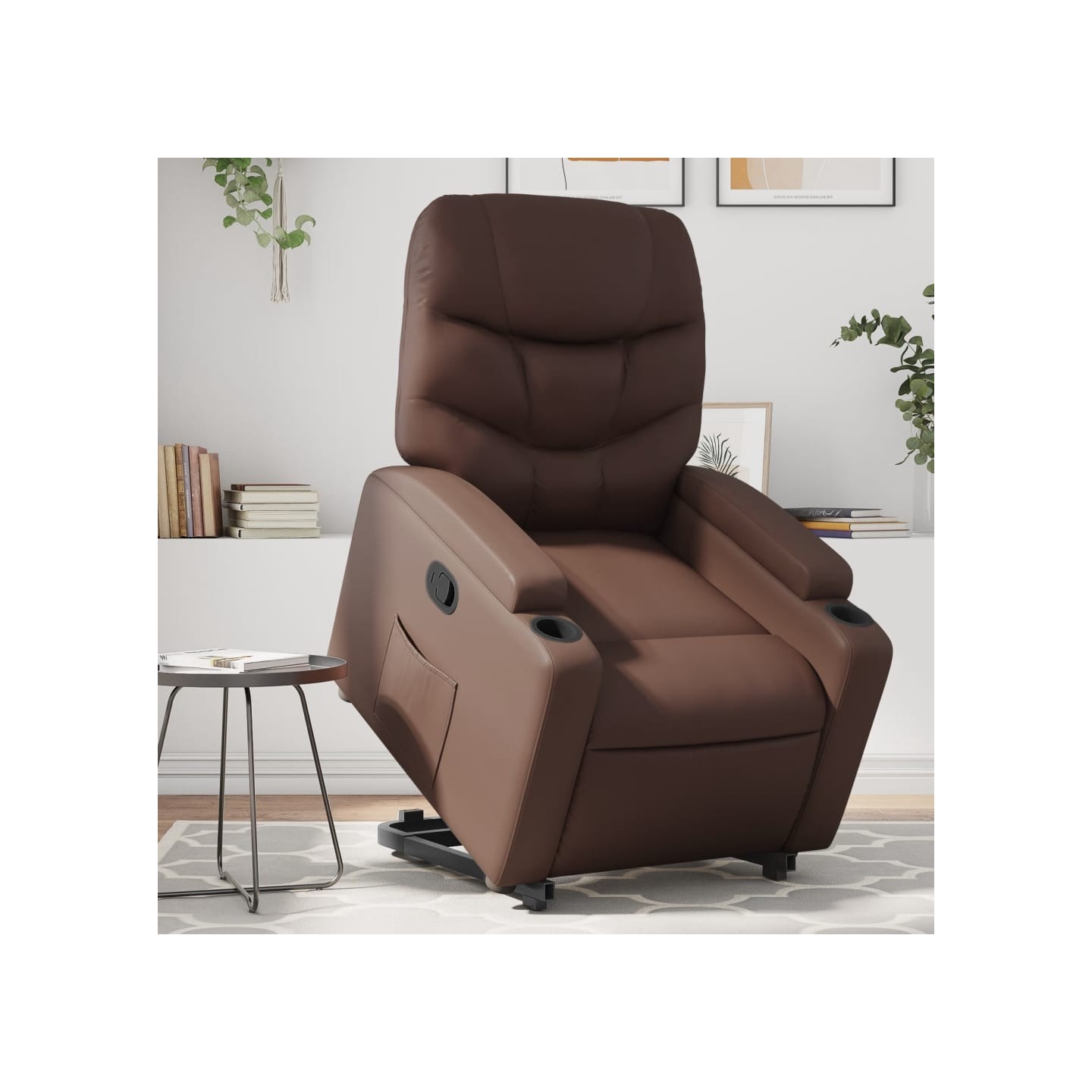 Fauteuil inclinable marron similicuir