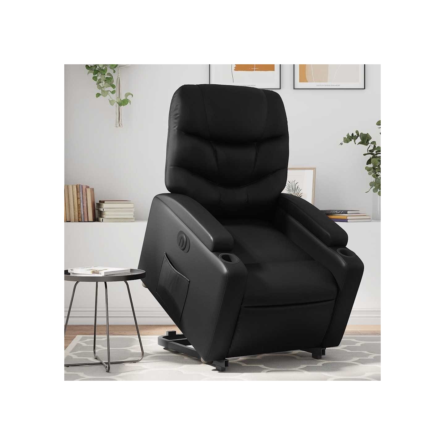 Fauteuil inclinable électrique noir similicuir