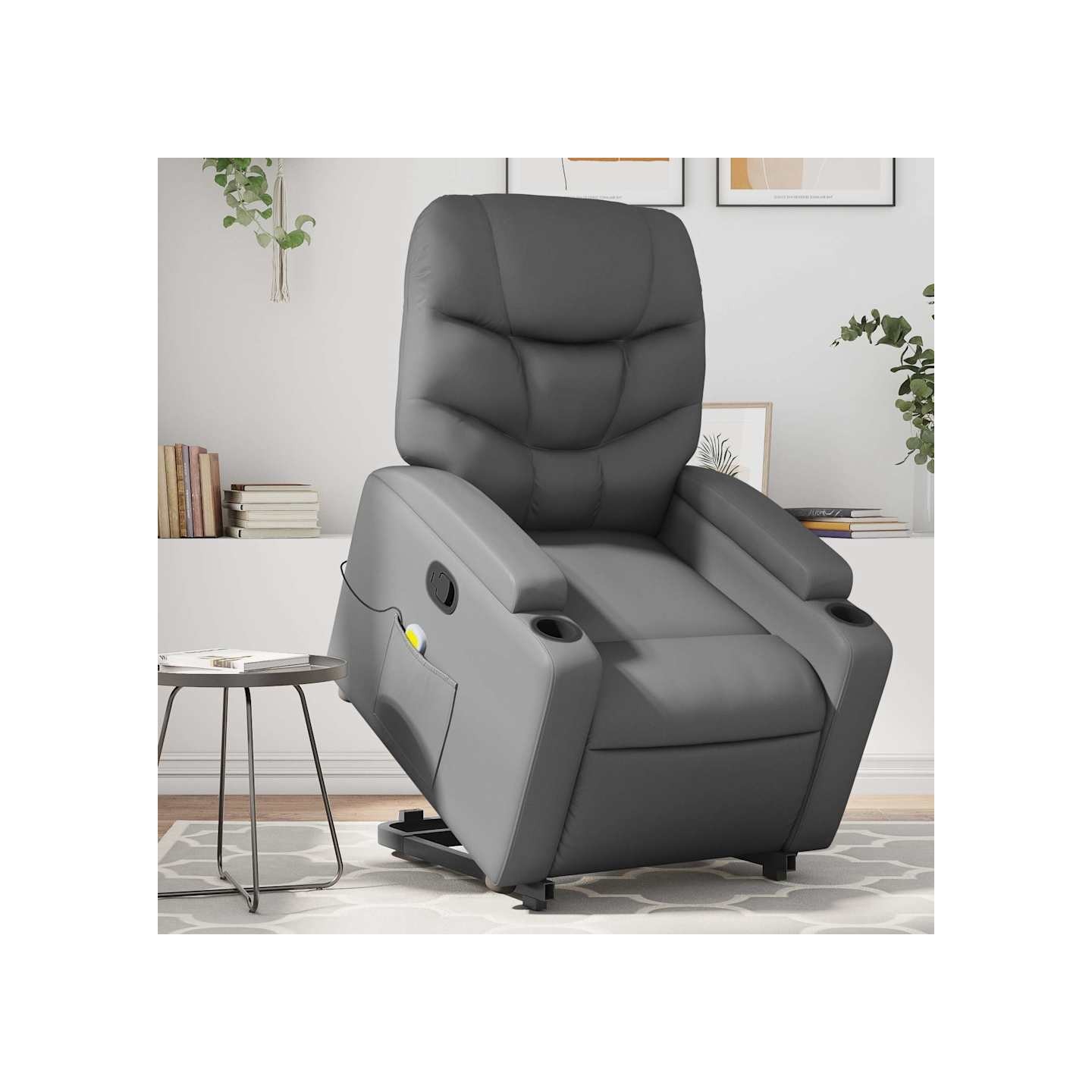 Fauteuil inclinable de massage Gris Similicuir