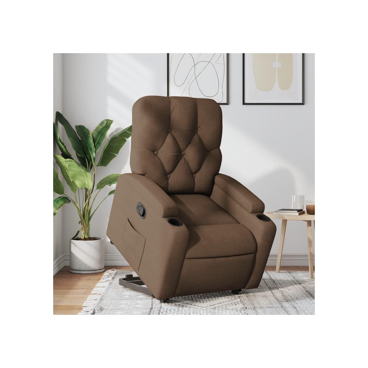 Fauteuil inclinable Marron Tissu
