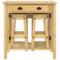 Ensemble de bar 3 pcs bois de pin massif