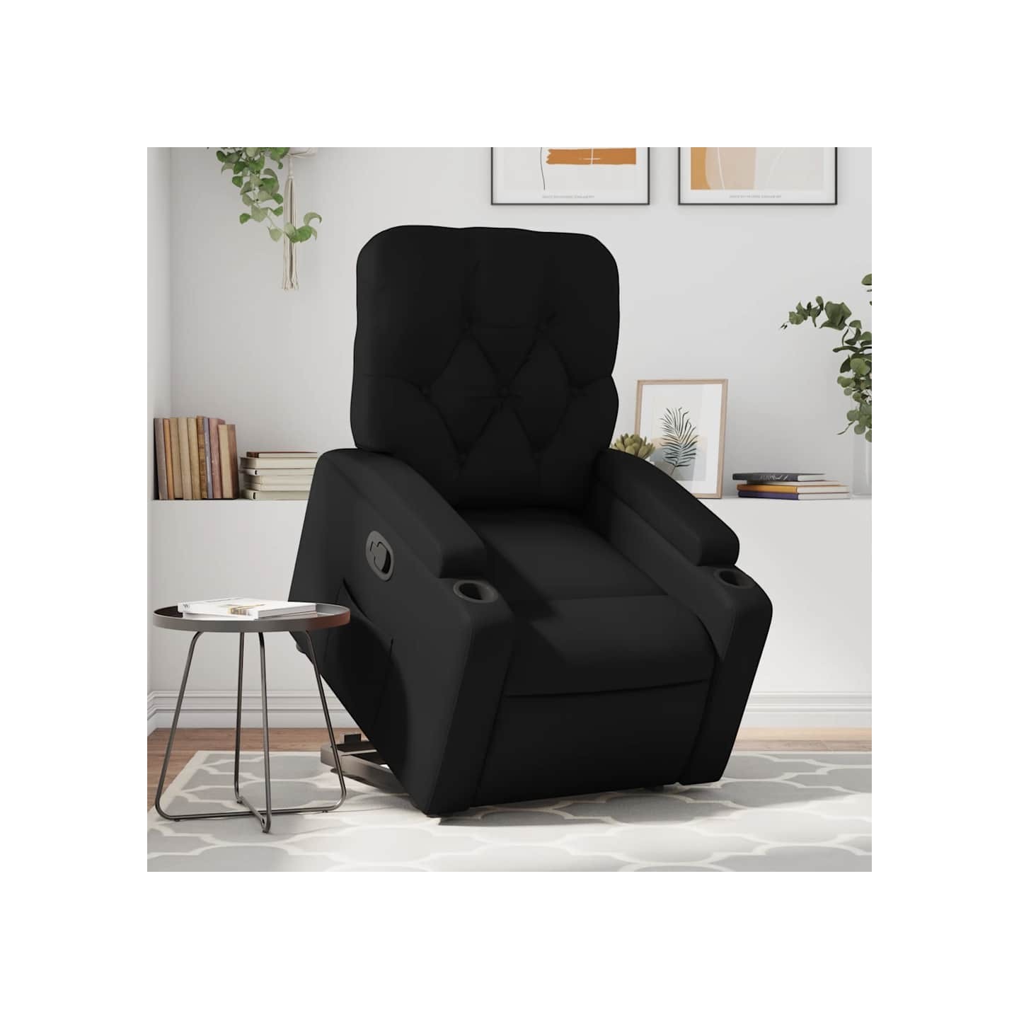Fauteuil inclinable Noir Similicuir